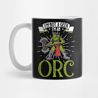 No geek - D20 Roleplay Character - Orc Mug